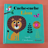 Où est le lion ? Livre à rabats en feutrine et miroit