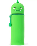 Trousse en silicone souple 2-en-1. Kawaii. Dinosaure