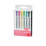 Set de 6 Mini Stylos à Encre Gel Glitter. Shine Like a Diamond
