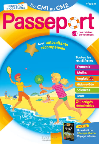 Passaporto, quaderno delle vacanze. Da CM1 a CM2 9/10 anni 