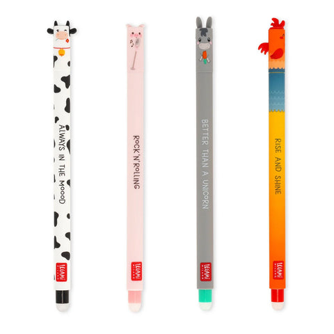et de 4 Stylos à Encre Gel Effaçable Farm Sweet Farm