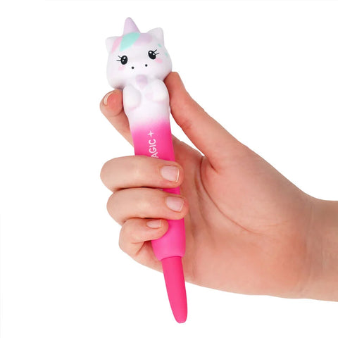 Stylo à encre gel Antistress. Squeezies. Licorne