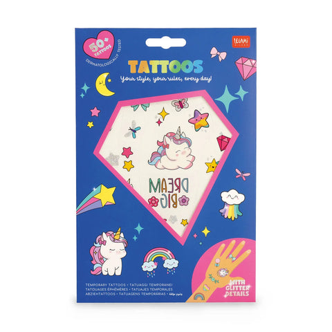 Tatouages éphémères licorne