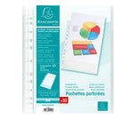 50 pochettes en plastique transparentes perforées