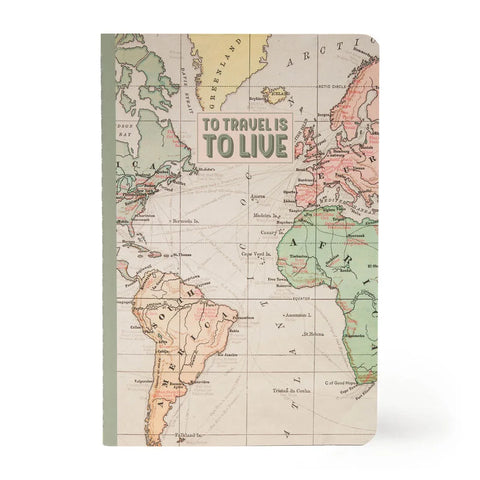 Cahier pages blanches. Format A5. Voyage