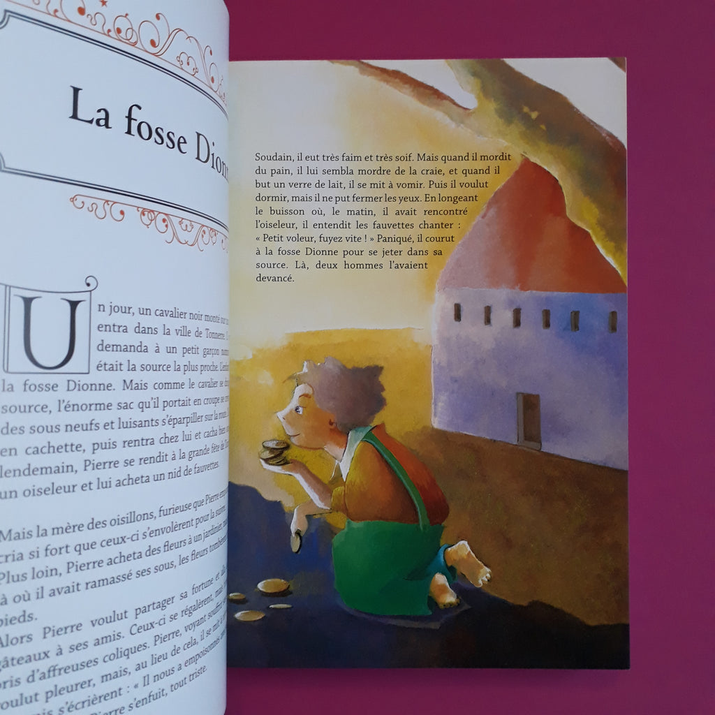 Les plus beaux contes français フランス語大型絵本 - 洋書